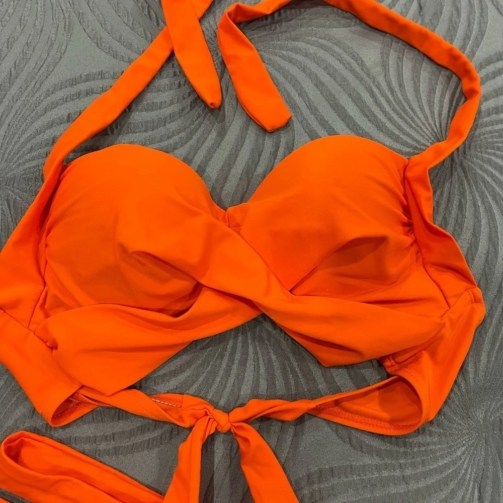 Orange bikini never worn size medium